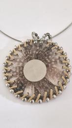 Ketting met forse hanger., Sieraden, Tassen en Uiterlijk, Kettingen, Ophalen of Verzenden, Zilver, Overige materialen