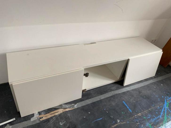 IKEA Besta mediameubel met deuren, Huis en Inrichting, Kasten | Televisiemeubels, Gebruikt, Minder dan 100 cm, 100 tot 150 cm