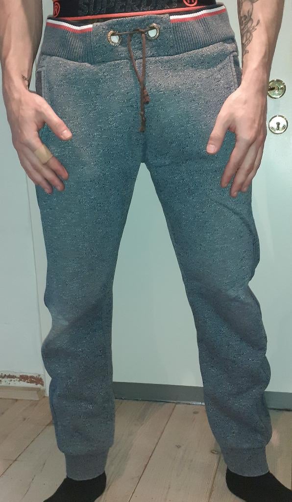 joggingbroek heren grijs Superdry S Slimfit, Verzenden, Grijs, Gedragen, Algemeen