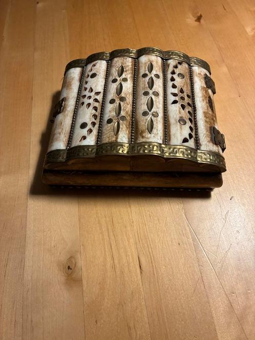 Marokkaans Been Doosje met Velours Bekleding - Antiek Look, Antiek en Kunst, Antiek | Woonaccessoires, Ophalen of Verzenden