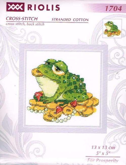 Cado RIOLIS BORDUURPAKKET  KIKKER  1704, Hobby en Vrije tijd, Borduren en Borduurmachines, Nieuw, Borduurpakket, Handborduren