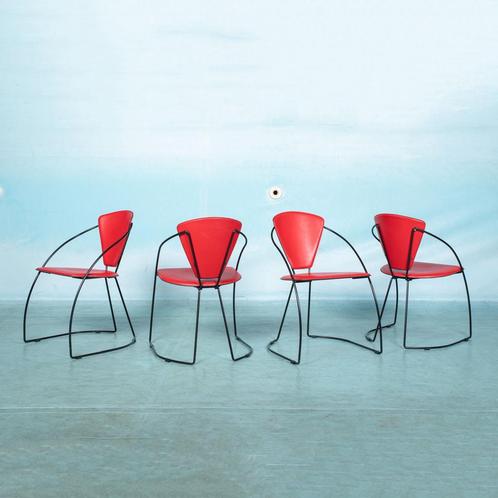 Memphis Italiaanse design eetkamerstoelen l 80s minimalist, Huis en Inrichting, Stoelen, Ophalen of Verzenden