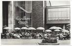 Rotterdam, Beursplein, Restaurant Carillon, veel Volk, 1954, Verzamelen, Ansichtkaarten | Nederland, Verzenden, 1940 tot 1960
