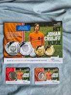 Johan Cruijff vijfje 2017 coincard BU en UNC euro, Ophalen of Verzenden, Koningin Beatrix, Euro's