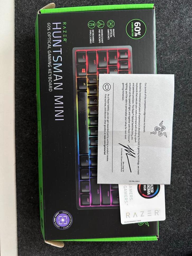 Razer Huntsman Mini - Perfecte Staat!, Computers en Software, Toetsenborden, Zo goed als nieuw, Qwerty, Bedraad, Gaming toetsenbord