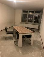 Eettafel hout (incl. stoelen) €74,95, Huis en Inrichting, Tafels | Eettafels, Ophalen, Gebruikt, 50 tot 100 cm, Vijf personen of meer