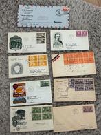 9 FDC USA enveloppes, Ophalen of Verzenden, Rest van de wereld