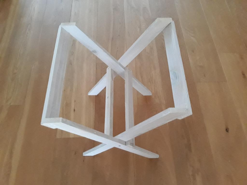 onderstel - poten voor een butler tray - white wash, Ophalen, Zo goed als nieuw, 50 tot 75 cm, Rechthoekig