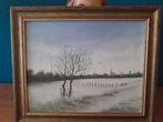 Aarlanderveen zicht op het Noordeinde, Antiek en Kunst, Kunst | Schilderijen | Klassiek, Ophalen of Verzenden
