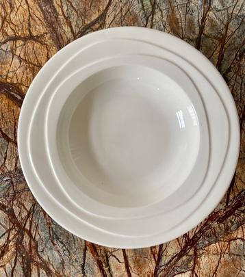 5 Jamie Oliver Wave diepe borden wit 23cm  beschikbaar voor biedingen