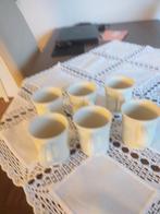 6 lichkleurige aardewerken mokken, Huis en Inrichting, Keuken | Servies, Ophalen of Verzenden, Zo goed als nieuw, Overige stijlen