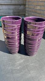 Bloempotten paars, Rond, Binnen, Ophalen of Verzenden, Zo goed als nieuw