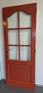 Meranti binnendeur/buitendeur 83 x 211,5 cm, Doe-het-zelf en Verbouw, Ophalen, Glas, Binnendeur, 200 tot 215 cm