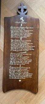 Wandbord Twents volkslied, eiken, authentiek, Ophalen of Verzenden