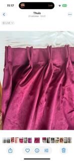 Velours gordijnen 'merlot', Ophalen, 200 cm of meer, 150 tot 200 cm, Zo goed als nieuw