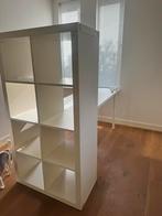 Wit bureau met kastjes, Huis en Inrichting, Bureaus, Ophalen, Gebruikt, Bureau