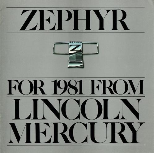 Folder Mercury Zephyr (1981), Boeken, Auto's | Folders en Tijdschriften, Gelezen, Overige merken, Verzenden