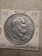 2½ Gulden Willem III 1863 - Zilver, Koning Willem III, Zilver, Ophalen of Verzenden, Losse munt
