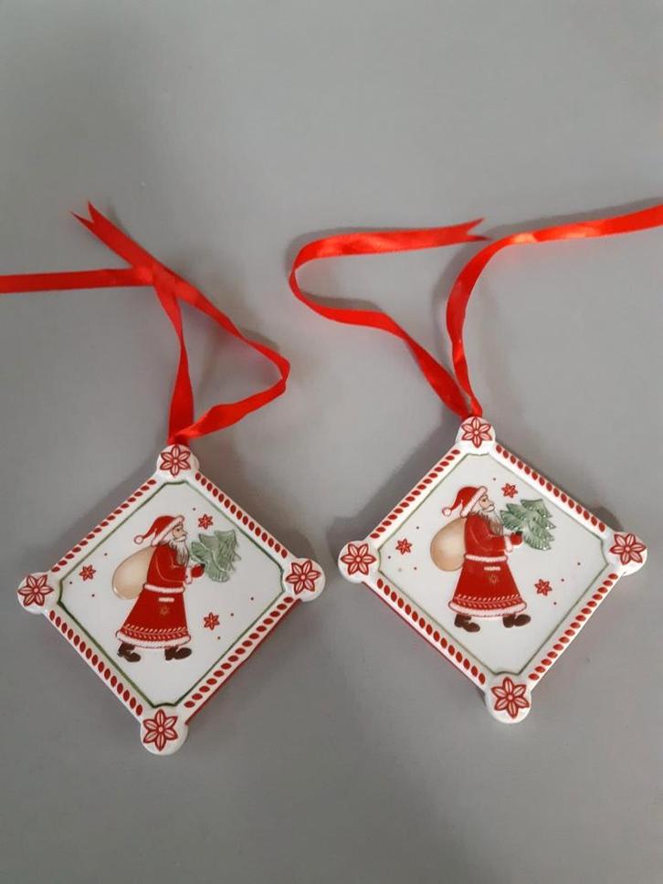 2 porseleinen Kersthangers Villeroy en Boch Winter Bakery, Diversen, Kerst, Nieuw, Ophalen of Verzenden