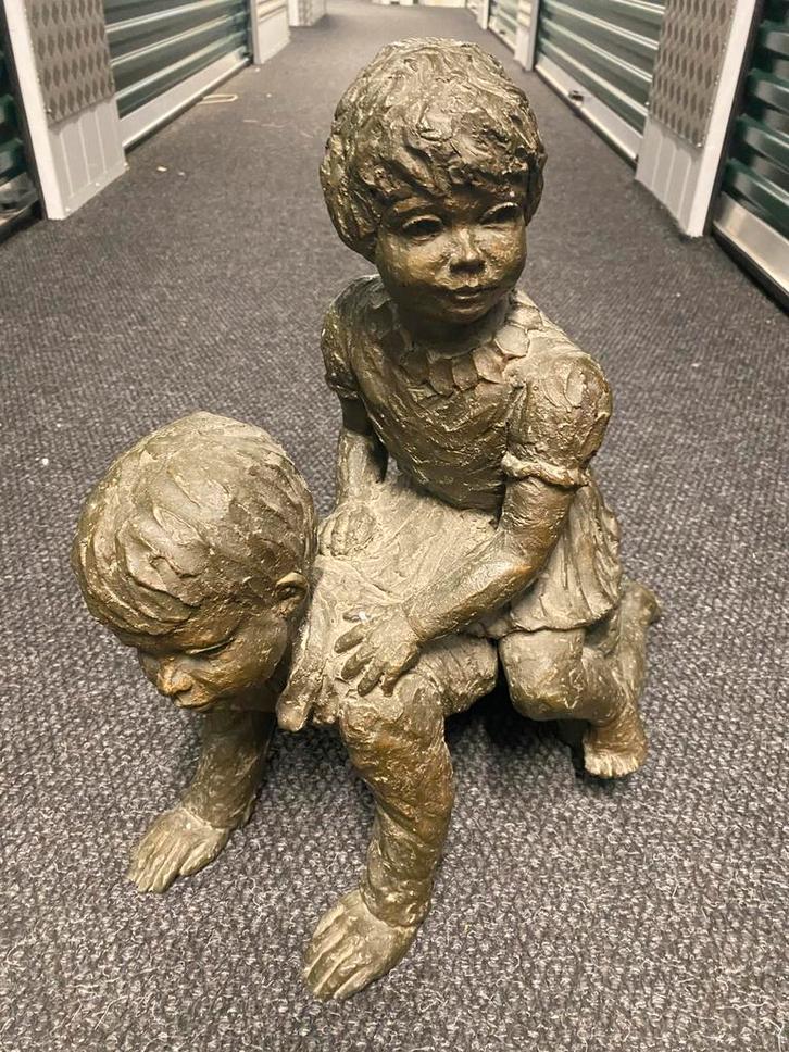 Bronzen Beeld Geert Kunen: Spelende Kinderen, Antiek en Kunst, Kunst | Beelden en Houtsnijwerken, Ophalen