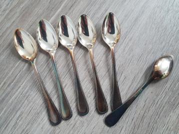 6 vintage lepeltjes met het merk 100 beschikbaar voor biedingen