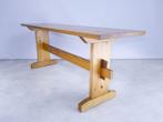 bankje plantentafel bijzettafel vurenhout 120 cm 70s 80s, Ophalen, Gebruikt, -, -