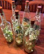 6 decoratieve verlichte flessen, Ophalen of Verzenden, Zo goed als nieuw, Versiering