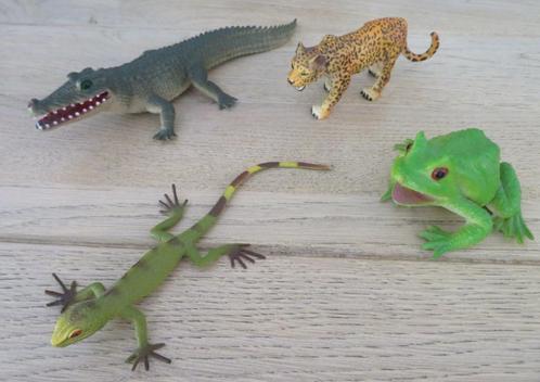 Dierfiguren: krokodil, panter, salamander, kikker, Kinderen en Baby's, Speelgoed | Overig, Zo goed als nieuw, Jongen of Meisje