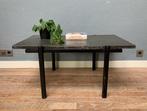 Salontafel zwart grijs natuursteen - vintage retro tafel, 50 tot 100 cm, Minder dan 50 cm, Gebruikt, Rechthoekig
