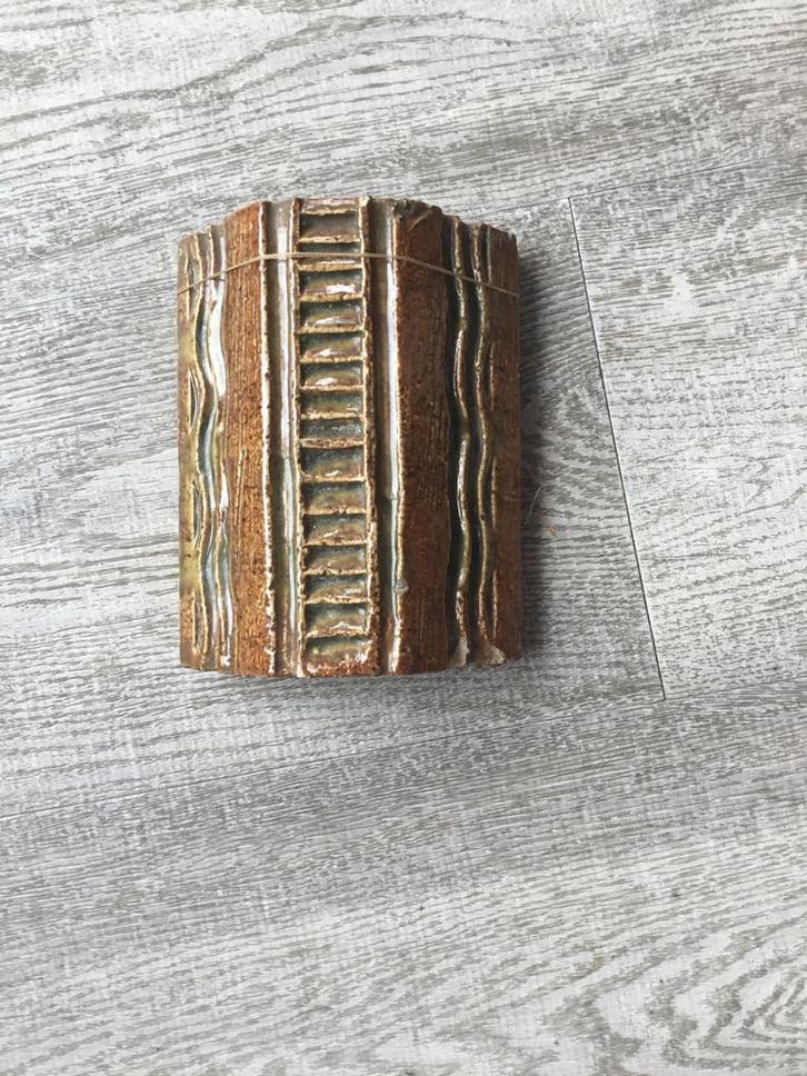Vintage Waterbakje voor Verwarming Keramiek Bruin, Antiek en Kunst, Antiek | Vazen, Ophalen of Verzenden