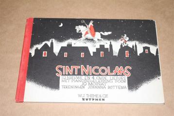 Sint Nicolaas - Prenten muziekboek - Circa 1950 !! beschikbaar voor biedingen