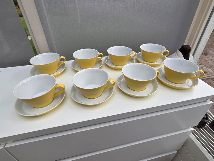 Arzberg Tric Soepkop en Schotel - Geel, Huis en Inrichting, Keuken | Servies, Zo goed als nieuw, Kop(pen) en/of Schotel(s), Effen