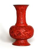 Bronzen Cinnabar Draken Vaas, Antiek en Kunst, Ophalen of Verzenden