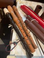 3 blokfluiten, Ophalen of Verzenden, Gebruikt, Sopraan of Sopranino, Met koffer, hoes of etui