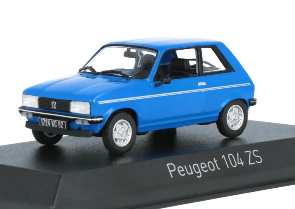 Peugeot 104 ZS 1979 Ibis Blauw schaal 1/43 NOREV ref: 471404