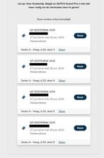 4 tickets formule 1 Oostenrijk  (Ook per 2) F1 Red bull ring, Tickets en Kaartjes, Evenementen en Festivals, Drie personen of meer