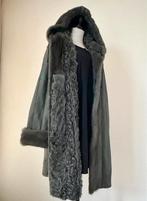 Luxe lammy coat parka M 40/42 twv 2.700 nerts bont /nappa, Ophalen of Verzenden, Nieuw, Maat 42/44 (L), Grijs