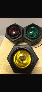 Disco lampen 2 aan elkaar,1 apart, Ophalen, Gebruikt, Glas, Minder dan 50 cm