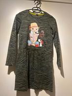 146 152 H&M Jurk Panterprint Legergroen, Ophalen of Verzenden, Zo goed als nieuw, Meisje