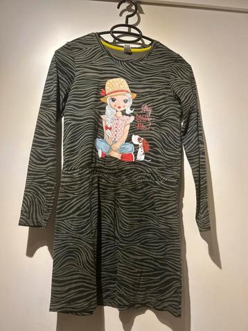 146 152 H&M Jurk Panterprint Legergroen beschikbaar voor biedingen