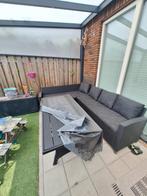 Comfortabele Loungeset – Hoekbank met eettafel, inc. kussens, Ophalen, Zo goed als nieuw, Bank