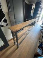 Lange sidetable 2,75 x 27 x 95 Industrieel staal en hout, Ophalen, Zo goed als nieuw