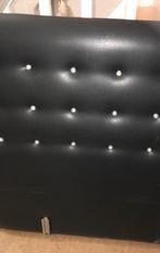 Mooie Zwarte Bed Achterwand met Diamanten, Huis en Inrichting, Ophalen, Zwart, Tweepersoons, Zo goed als nieuw