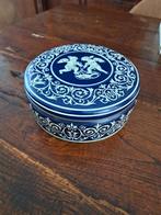 Vintage blik met engelen / cherubijntjes blauw/wit/grijs, Ophalen of Verzenden, Gebruikt, Overige