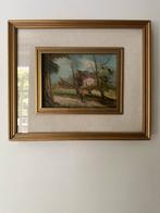 Vintage Olieverf Berglandschap, Italiaans, Antiek en Kunst, Ophalen