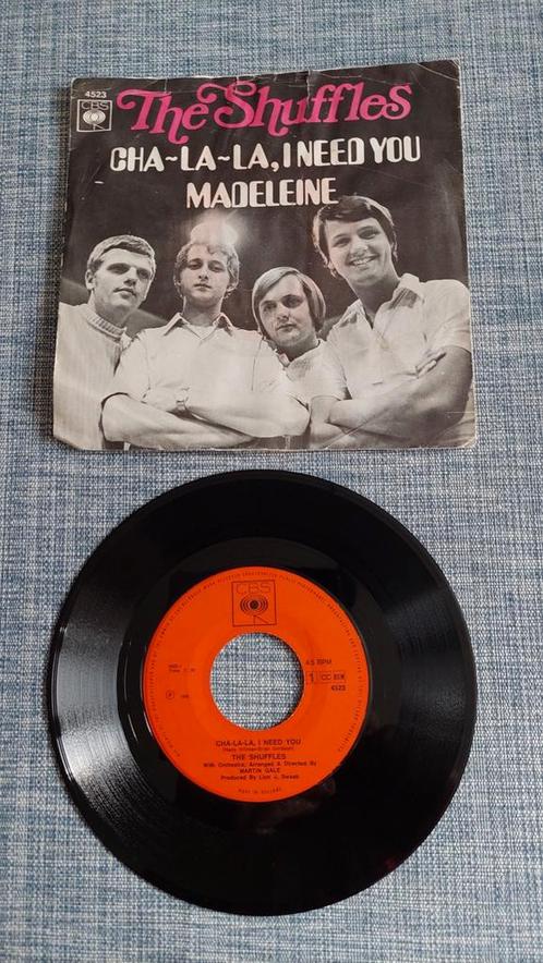 Single The Shuffles -Cha-La-La, I Need You / Madeleine -1969, Cd's en Dvd's, Vinyl Singles, Gebruikt, Single, Pop, 7 inch, Ophalen of Verzenden