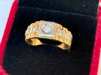Rolex ring 18 karaat goud met natuurlijke VS diamant! 18,5mm, 20 of groter, Ophalen of Verzenden, Dame of Heer, Met edelsteen