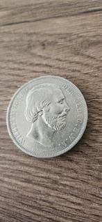 Zilveren rijksdaalder 1872 Willem lll, Koning Willem III, Zilver, Ophalen of Verzenden, Losse munt