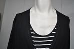 W51W Gollehaug Dubbellook maat 46 zwart wit, Kleding | Dames, Ophalen of Verzenden, Zo goed als nieuw, Zwart, Shirt of Top