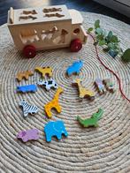 BigJigs sorteer wagen dieren/ vormenstoof, Kinderen en Baby's, Speelgoed | Houten speelgoed, Ophalen of Verzenden, Zo goed als nieuw
